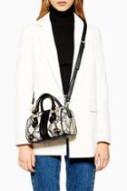 Topshop Crocodile Mini Bowler Bag