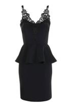 Topshop *lace Bust Peplum Dress By Wal