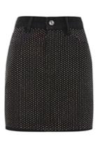 Topshop Moto Diamante Denim Skirt