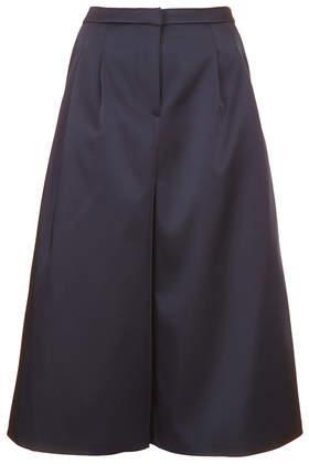 Topshop Pleat Front Satin Culottes