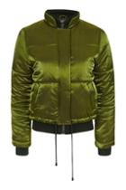 Topshop Shiny Satin Puffer Jacket
