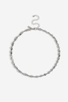 Topshop *silver Look Twist Chain Necklace