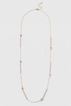 Topshop Long Tube And Facet Necklace
