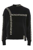 Topshop Petite Lace-up Sweatshirt