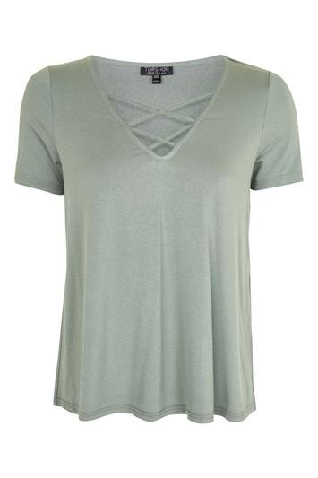 Topshop Crepe Cross Front Swing Top