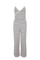 Topshop Stripe Wrap Jumpsuit