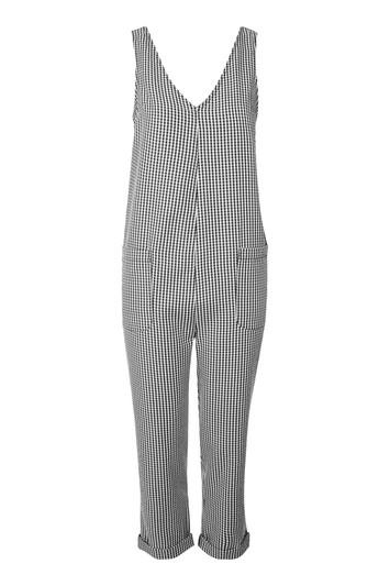Topshop Gingham Jumpsuit