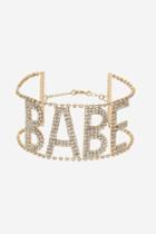 Topshop 'babe' Rhinestone Choker Necklace