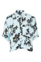 Topshop Short Sleeve Jungle Print Shirt