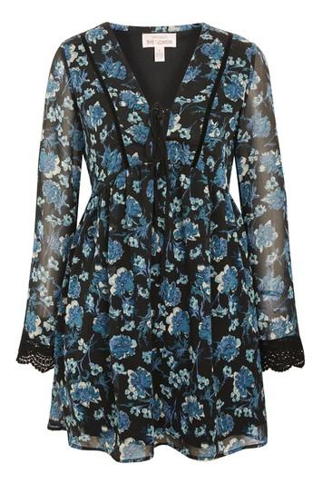 Topshop Lace Up Front Mini Dress By Band Of Gypsies