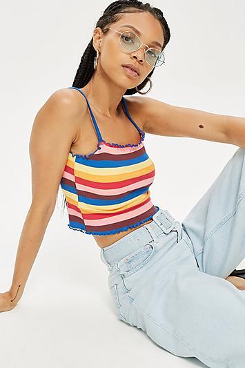 Topshop Rainbow Vest Top