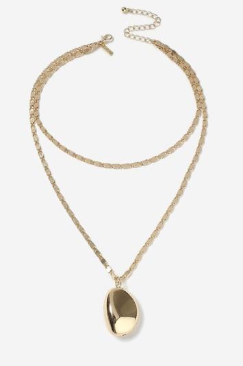Topshop Sculptural Pendant Choker Necklace