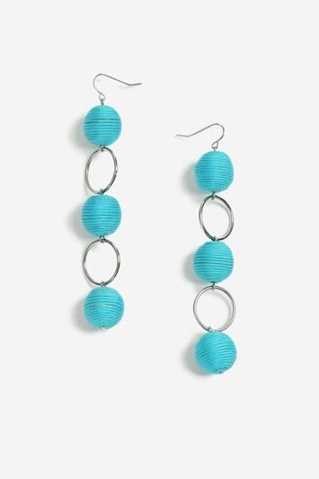 Topshop Ball And Circle Drop Earrings