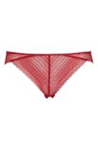 Topshop Red Lace Brazilian Knickers