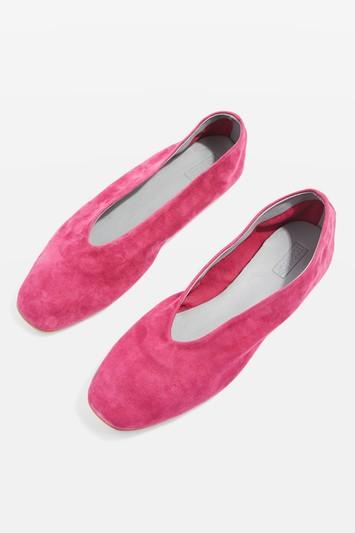 Topshop Soft Leather Ballet Pumps