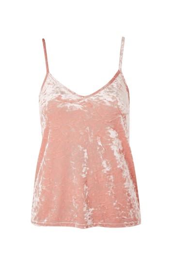 Topshop Sleeveless Velour Camisole Top