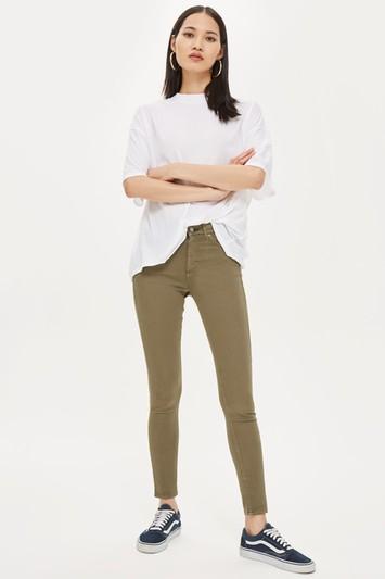 Topshop Khaki Leigh Jeans