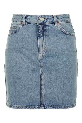 Topshop Moto Denim Mini Skirt