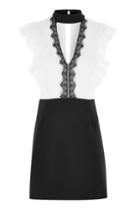 Topshop *taelle Lace And Ruffle Dress By Tfnc