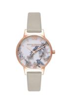 Topshop *woodland Grey And Rose Gold Watch By Olivia Burton