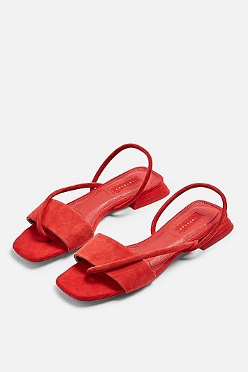 Topshop Hester Red Sandals