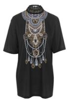 Topshop *crochet Necklace T-shirt By Jaded London