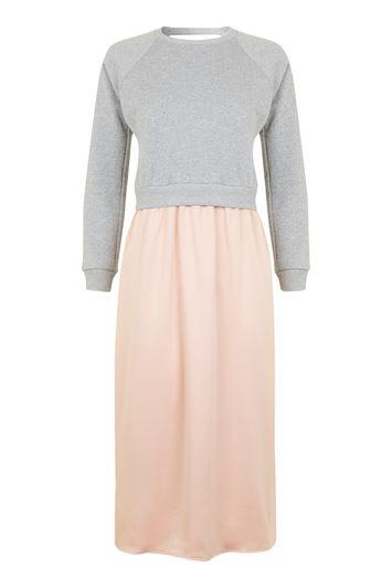 Topshop Hybrid Strap Back Midi Dress