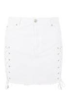 Topshop Petite Front Lace Mini Skirt