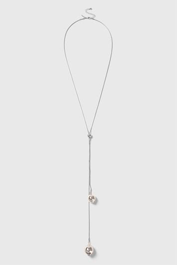 Topshop Clean Ball Lariat Necklace