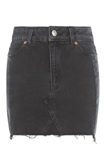 Topshop Moto Denim Mullet Skirt