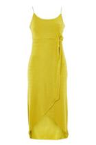 Topshop Knot Tie Slinky Midi Dress