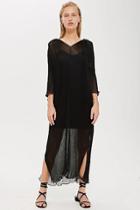 Topshop *pleated Batwing Dress By Boutique