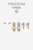 Topshop Chain Twist Earrings Pack
