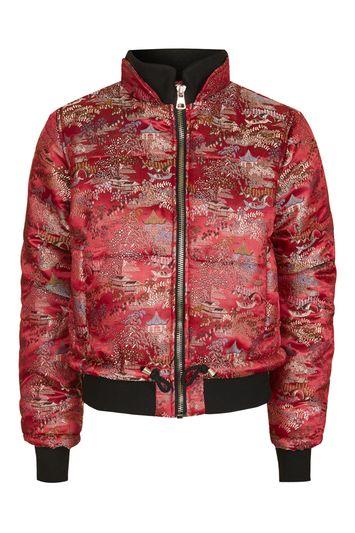 Topshop Oriental Puffer Jacket