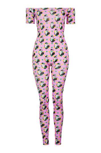 Topshop Bardot Monkey Playsuit By Ekat