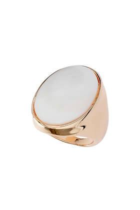 Topshop Cream Oval Pearl Ring