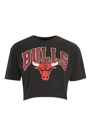 Topshop 'bulls' Slogan Cropped T-shirt By Unk