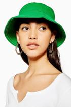 Topshop Green Topstitch Bucket Hat