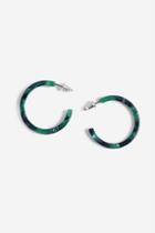 Topshop *small Green Tort Hoops