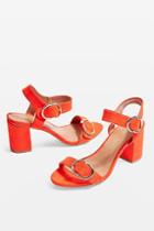 Topshop *red Wide Fit Sandals