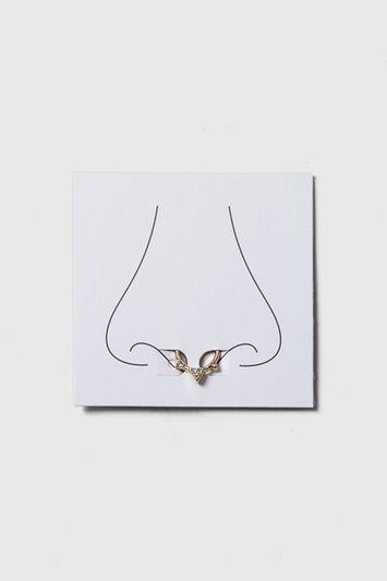 Topshop Spike And Rhinestone Faux Septum Ring
