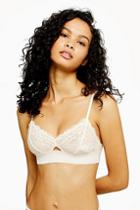 Topshop Lace Cut Out Crop Top