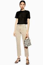 Topshop Sand Straight Jeans