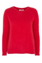 Topshop *mohair Lace Back Knitted Jumper By Glamorous
