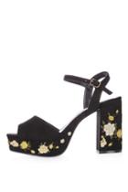 Topshop Magnolia Embroidered Platforms