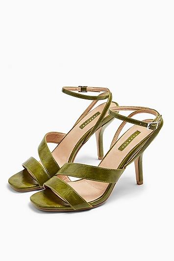 Topshop Nero Mid Heel Sandals