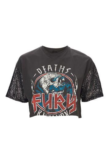 Topshop Death Fury Sequin Crop Top By And Finally