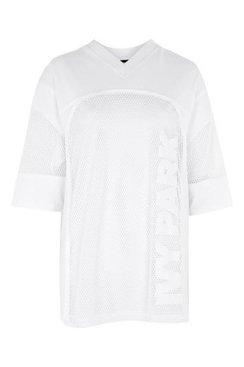 Topshop Mesh Oversized Tee By Ivy Park