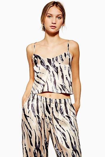 Topshop Tiger Print Pyjama Cami Top