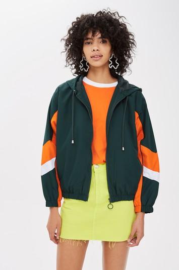 Topshop Green Windbreaker Jacket